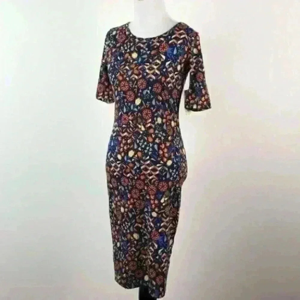 Lularoe Julia dress size XXS 00-0 floral pencil - Picture 7 of 11